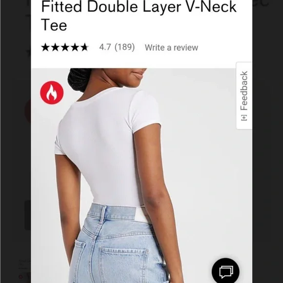 Express double layer v-neck tee - Picture 2 of 4